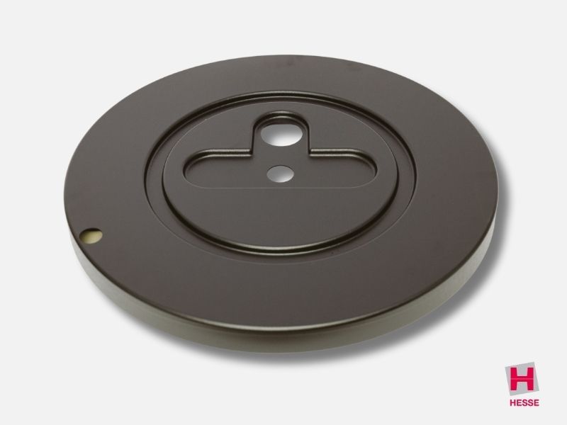 Runde, schwarze Kunststoffabdeckung auf Maß